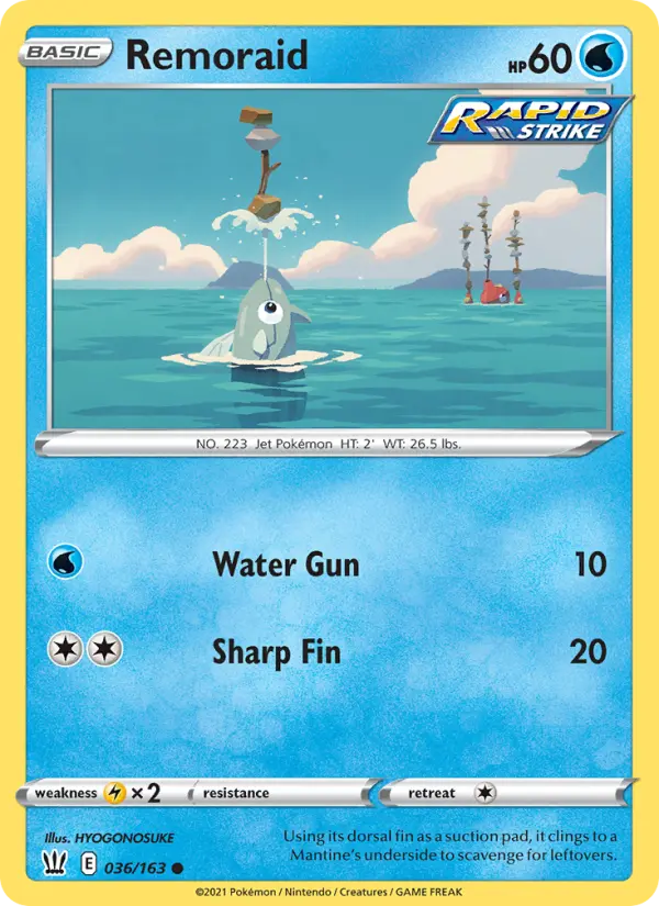 Remoraid 36 card from Battle Styles