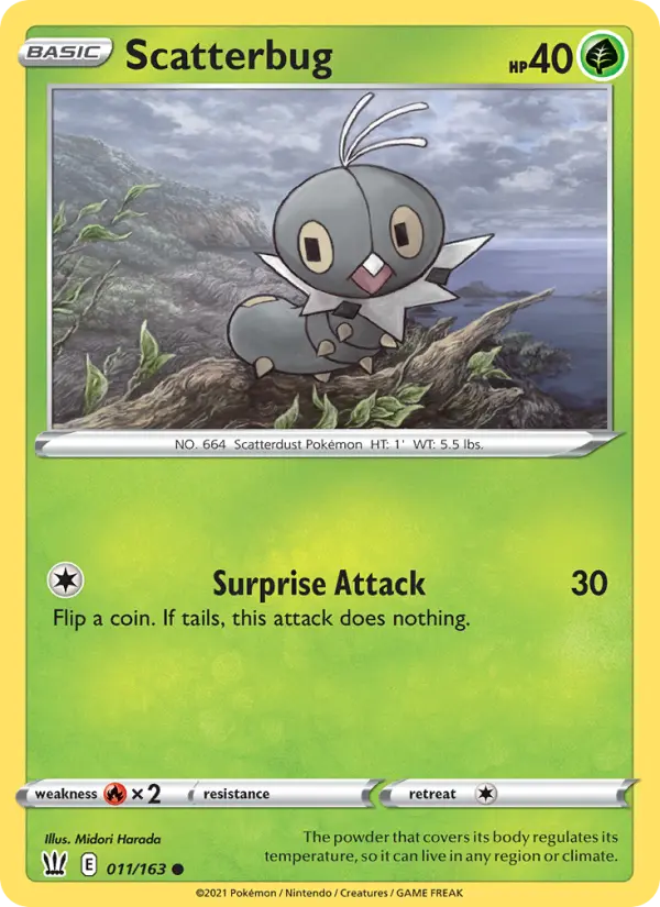 Scatterbug 11 card from Battle Styles