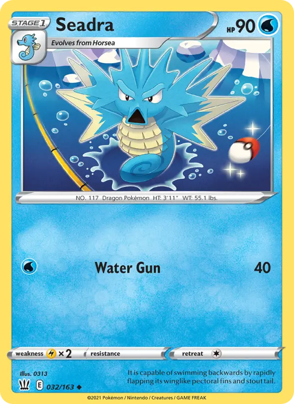 Seadra 32 card from Battle Styles