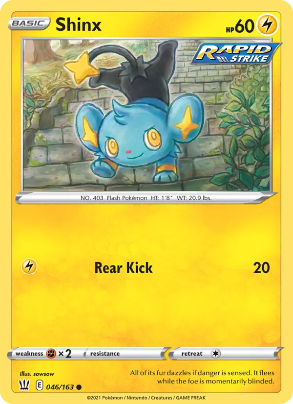 Shinx 46 card from Battle Styles
