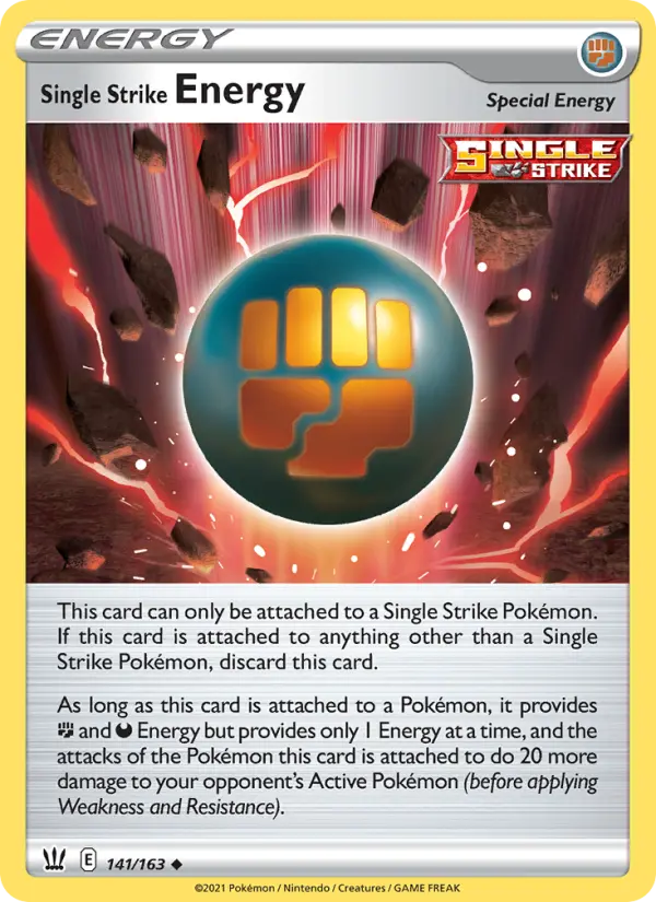 Single Strike Energy 141 card from Battle Styles