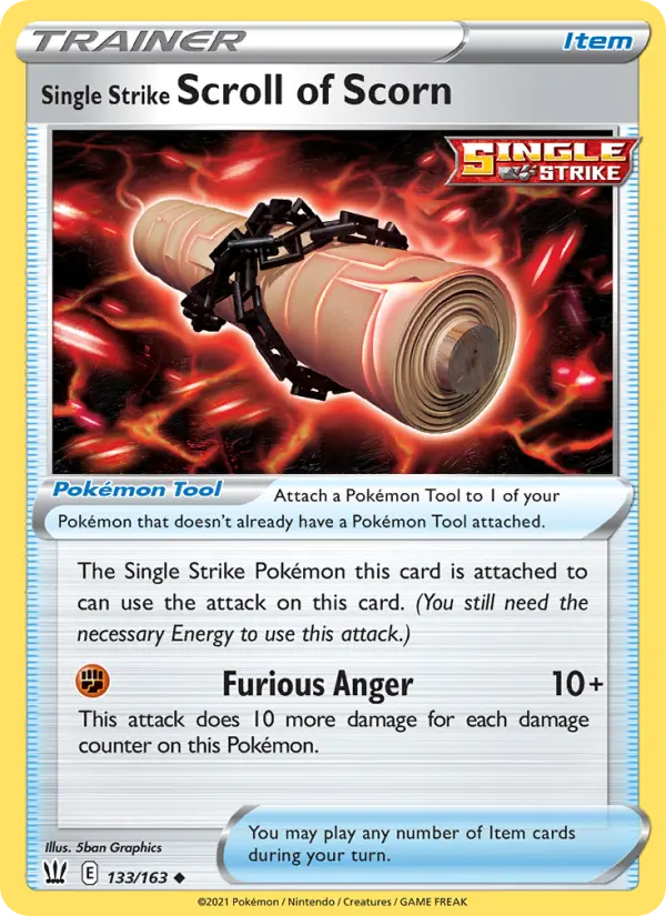 Single Strike Scroll of Scorn 133 card from Battle Styles
