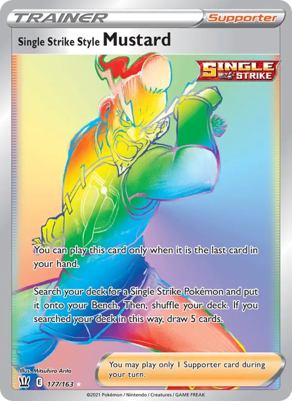 Single Strike Style Mustard 177 — Battle Styles 177, Holofoil finish