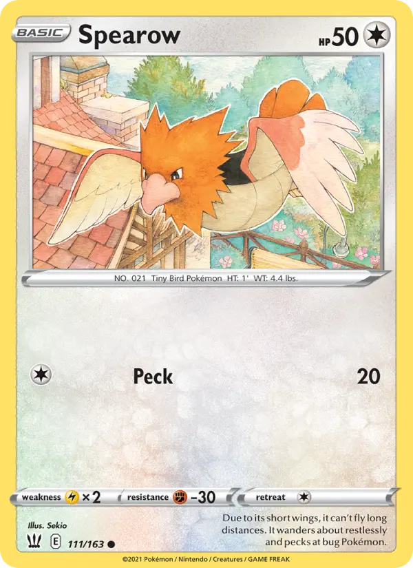 Spearow 111 card from Battle Styles