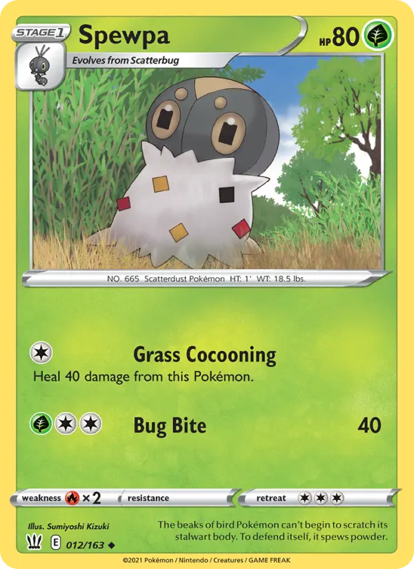Spewpa 12 card from Battle Styles