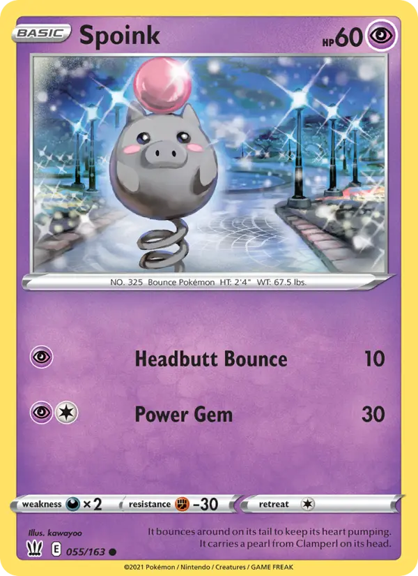 Spoink 55 — Battle Styles 55, Normal finish