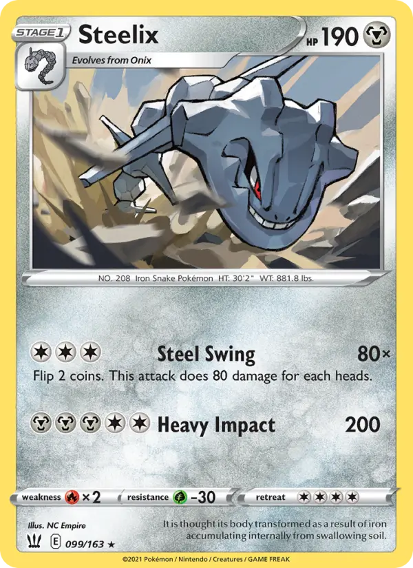 Steelix 99 — Battle Styles 99, Holofoil finish