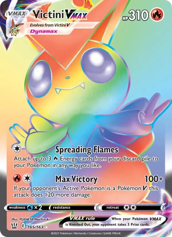 Victini VMAX 165 — Battle Styles 165, Holofoil finish