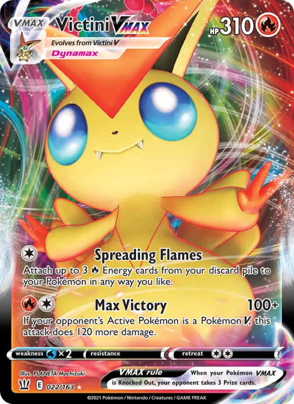 Victini VMAX 22 — Battle Styles 22, Holofoil finish