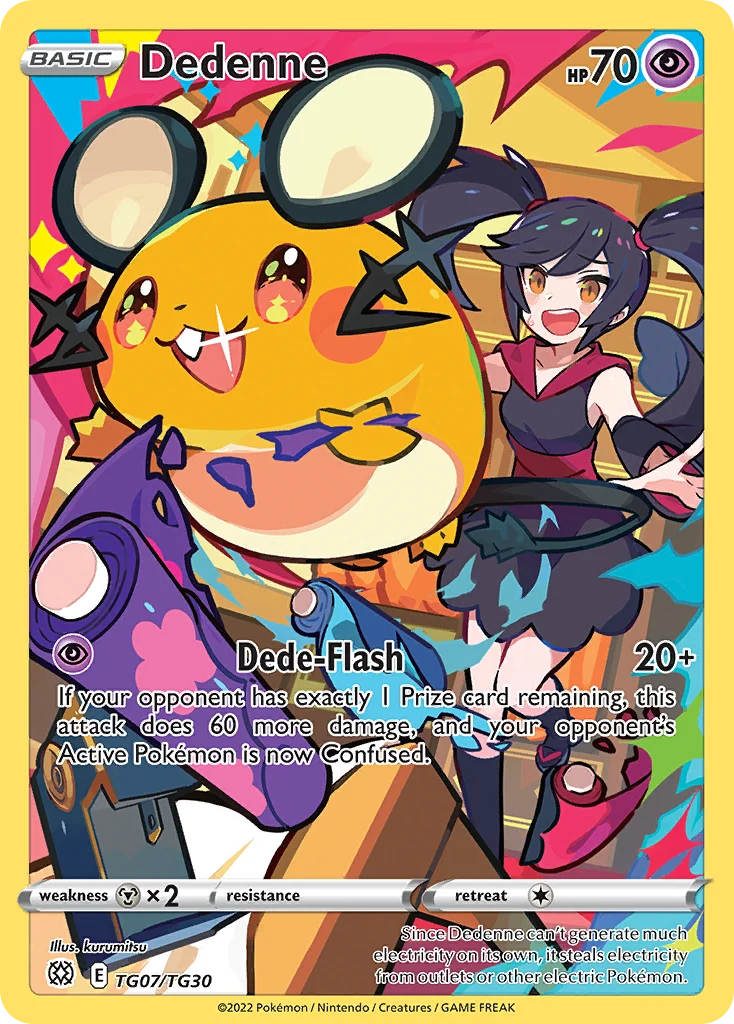 Dedenne TG07 card from Brilliant Stars Trainer Gallery