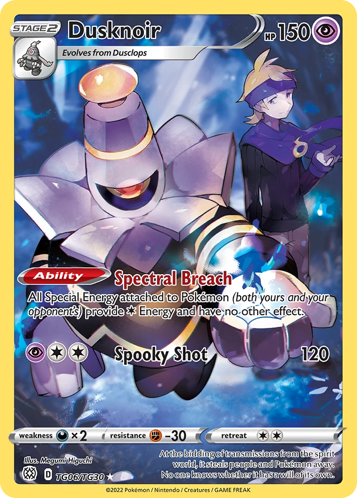 Dusknoir TG06 card from Brilliant Stars Trainer Gallery