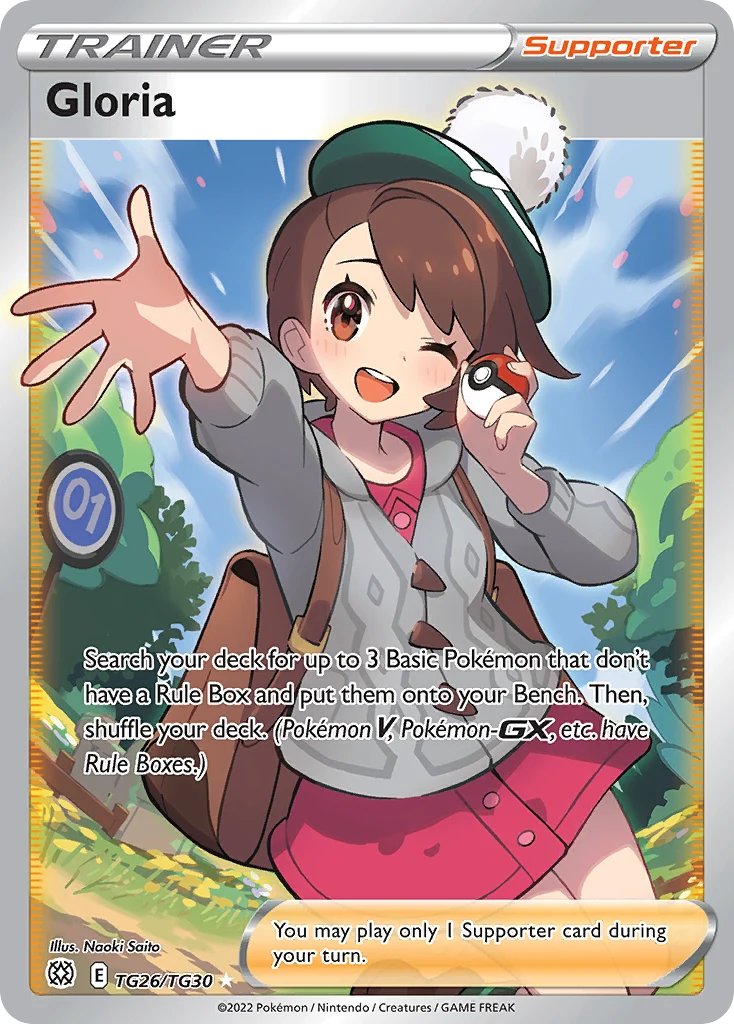 Gloria TG26 — Brilliant Stars Trainer Gallery TG26, Holofoil finish