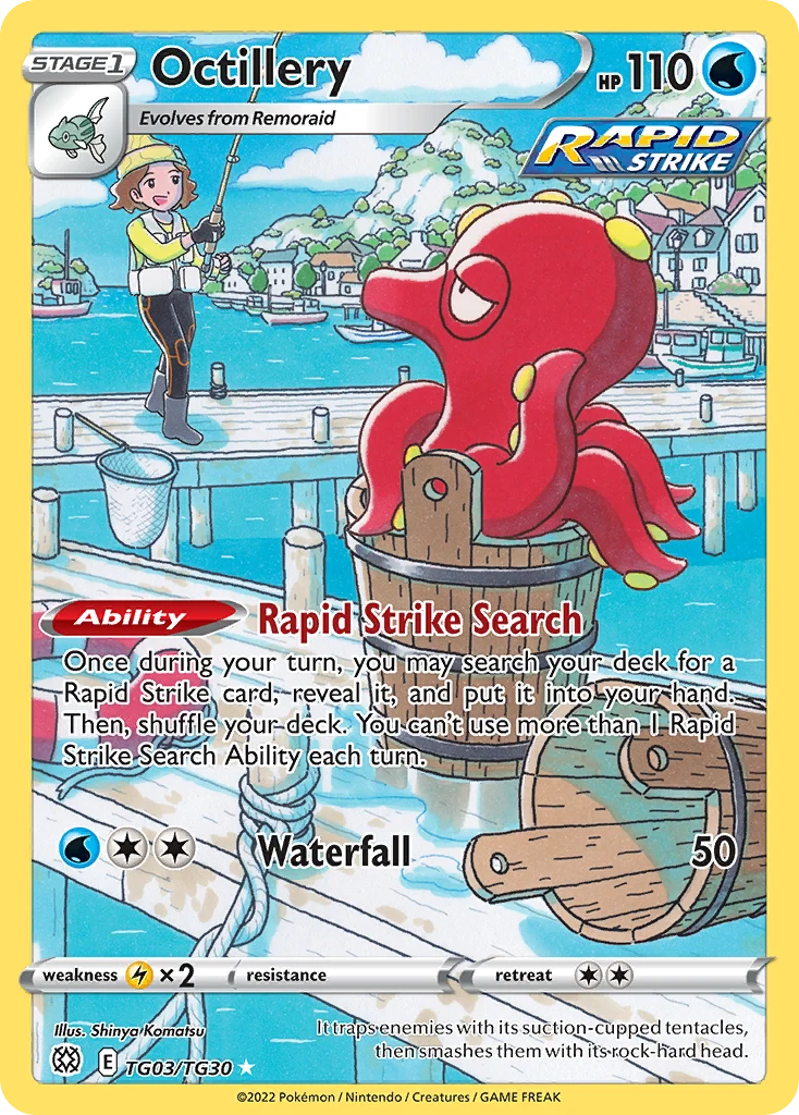 Octillery TG03 — Brilliant Stars Trainer Gallery TG03, Holofoil finish
