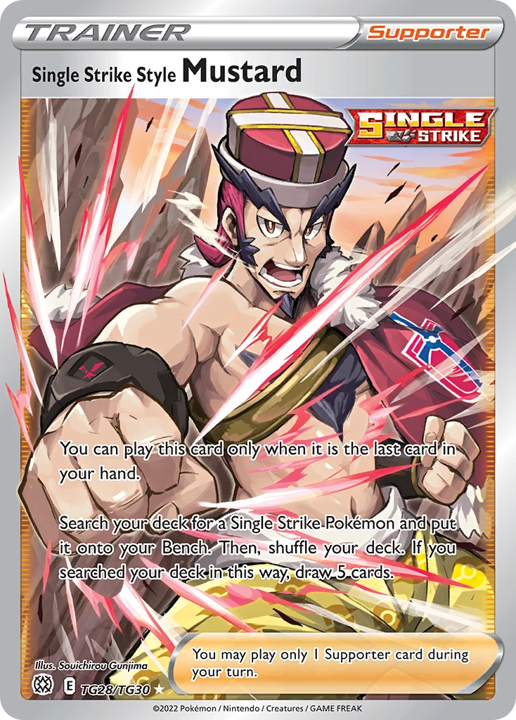Single Strike Style Mustard TG28 — Brilliant Stars Trainer Gallery TG28, Holofoil finish