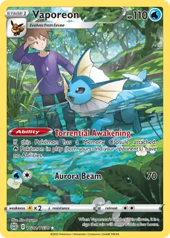 Vaporeon — Brilliant Stars Trainer Gallery #TG02