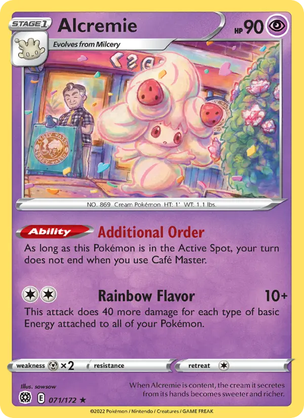 Alcremie 71 card from Brilliant Stars