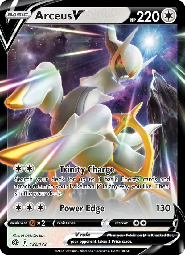 Arceus V 122 — Brilliant Stars 122, Holofoil finish