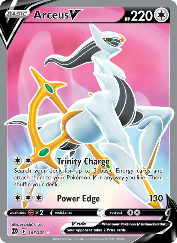 Arceus V 165 card from Brilliant Stars