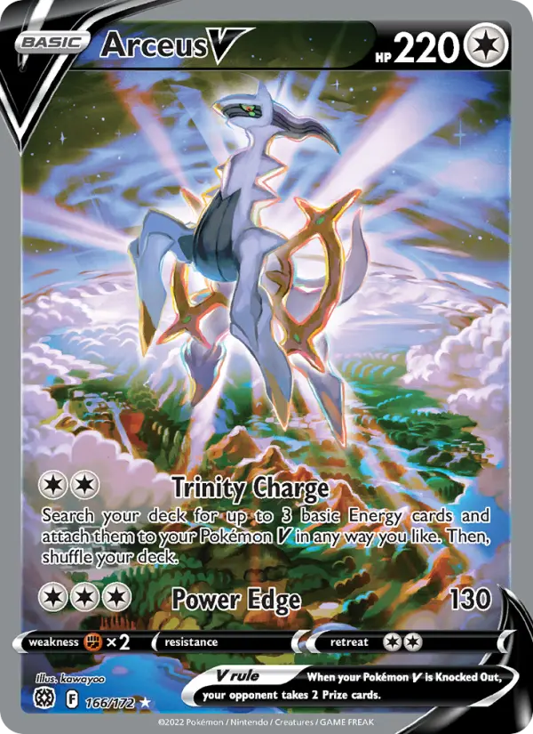 Arceus V 166 card from Brilliant Stars