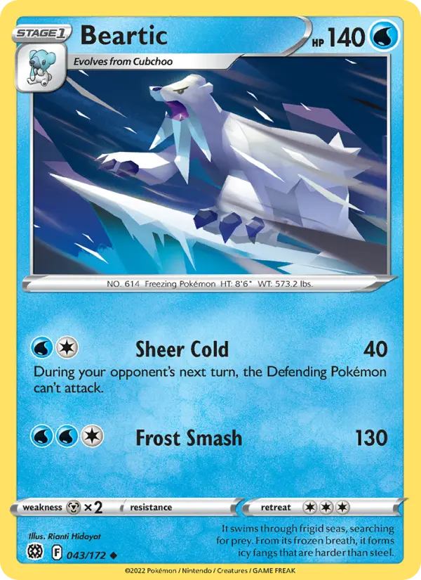 Beartic 43 card from Brilliant Stars
