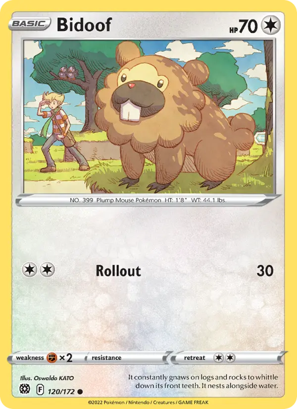 Bidoof 120 card from Brilliant Stars