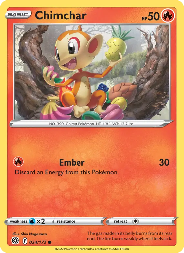 Chimchar 24 card from Brilliant Stars