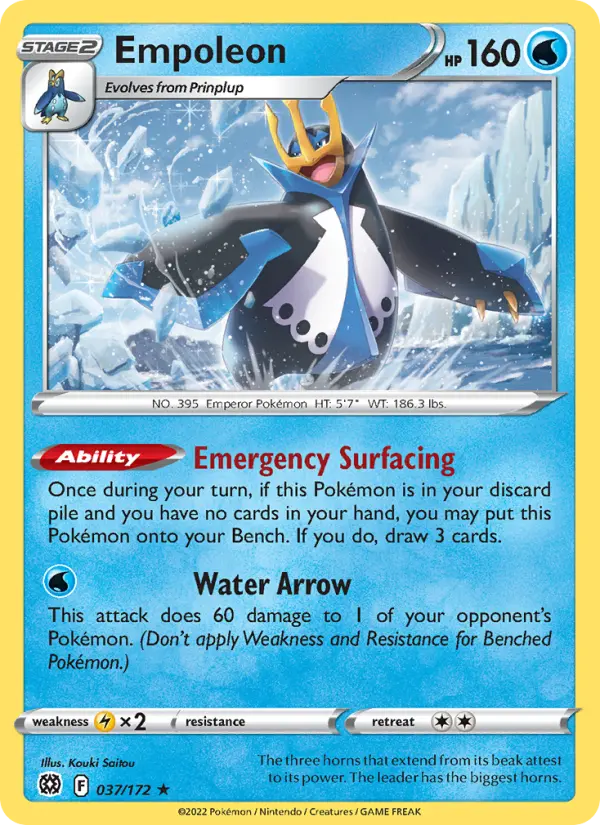 Empoleon 37 card from Brilliant Stars