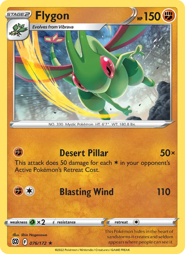 Flygon 76 card from Brilliant Stars