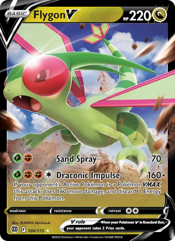 Flygon V 106 — Brilliant Stars 106, Holofoil finish