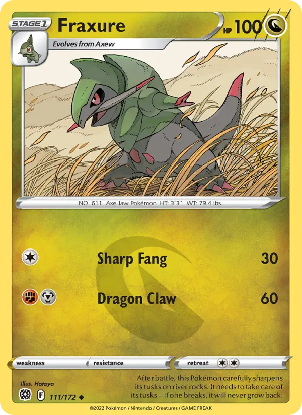 Fraxure 111 card from Brilliant Stars