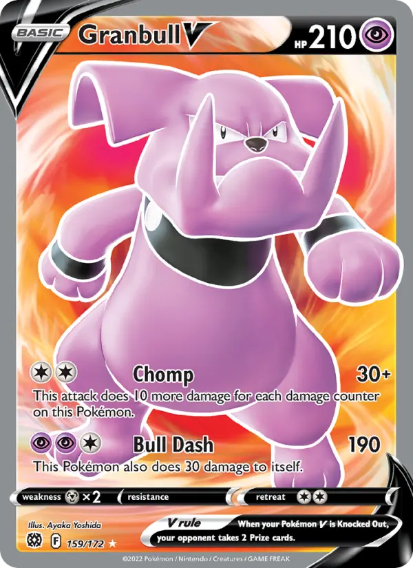 Granbull V 159 — Brilliant Stars 159, Holofoil finish
