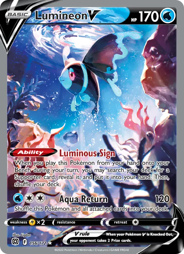 Lumineon V 156 — Brilliant Stars 156, Holofoil finish