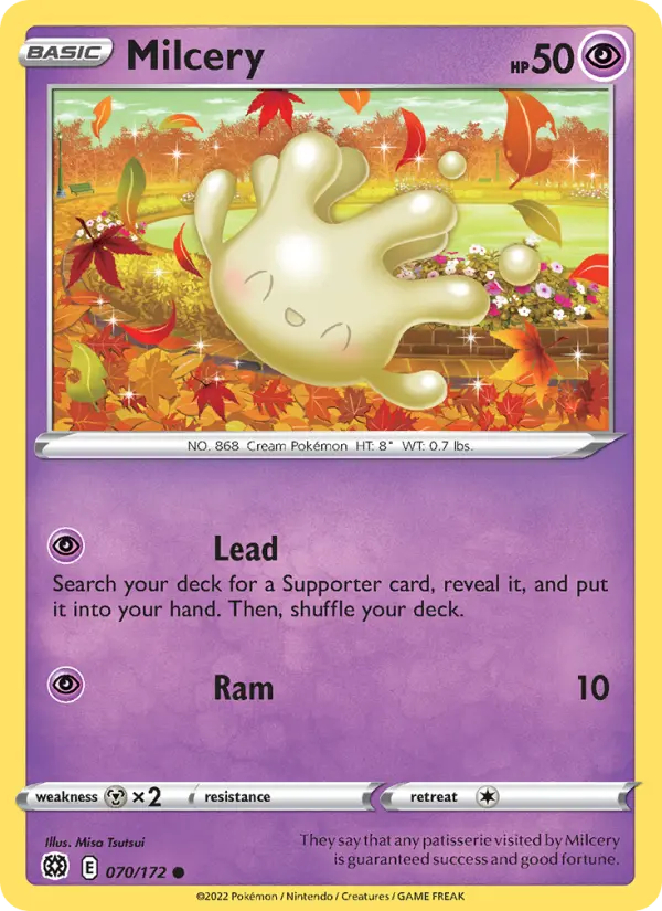 Milcery 70 card from Brilliant Stars