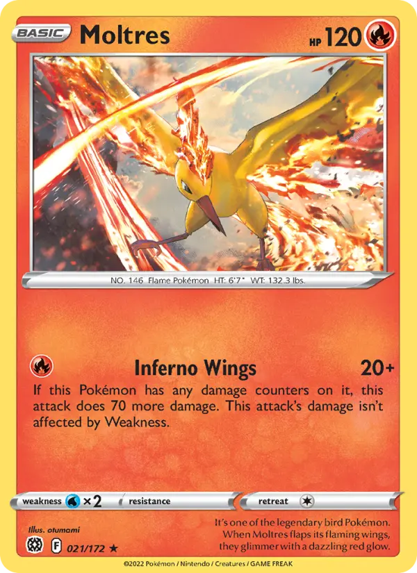Moltres 21 card from Brilliant Stars