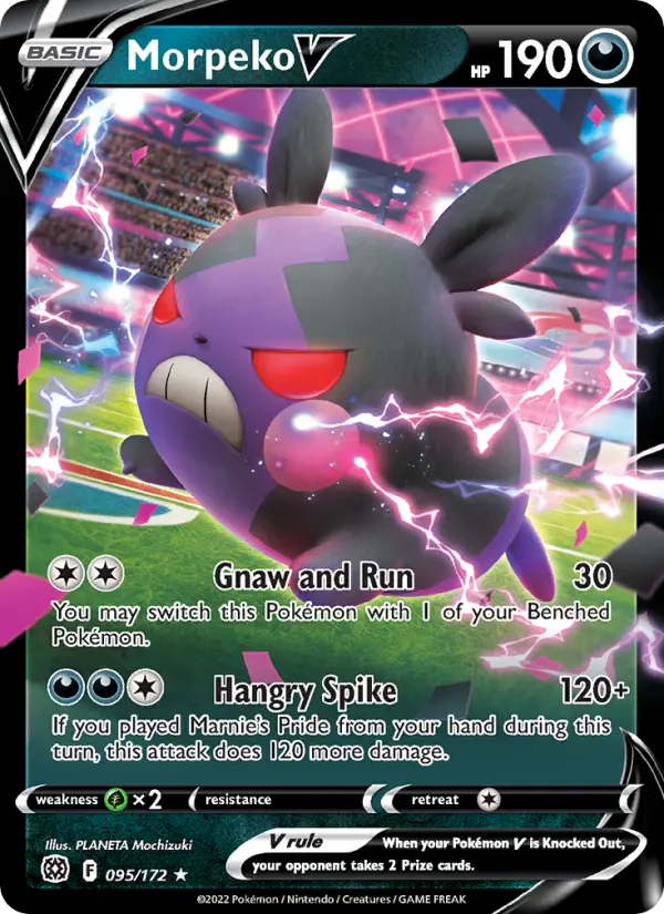 Morpeko V 95 — Brilliant Stars 95, Holofoil finish