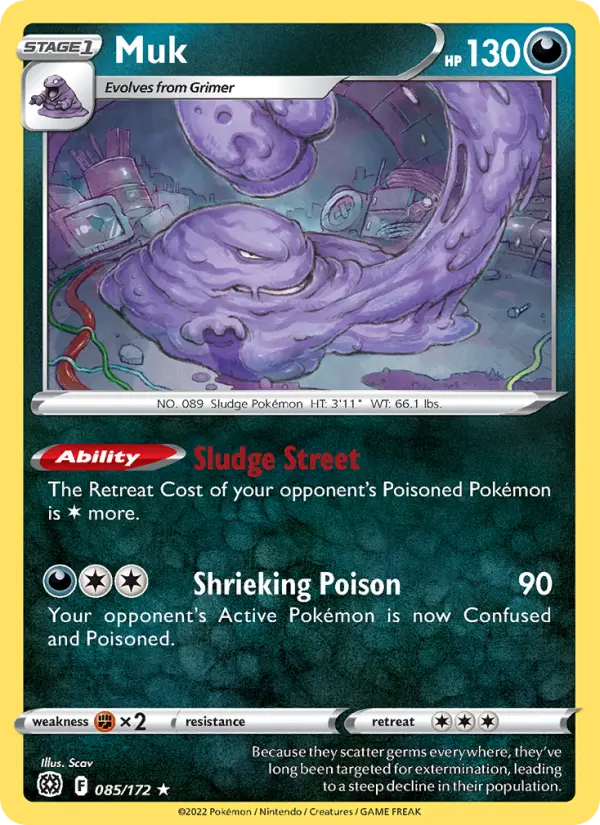 Muk 85 card from Brilliant Stars