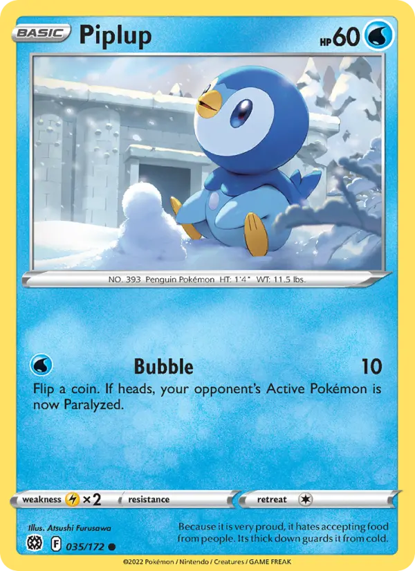 Piplup 35 — Brilliant Stars 35, Normal finish