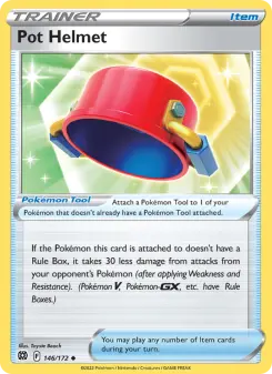 Pot Helmet 146 — shown as an example of the Reverse Holofoil finish