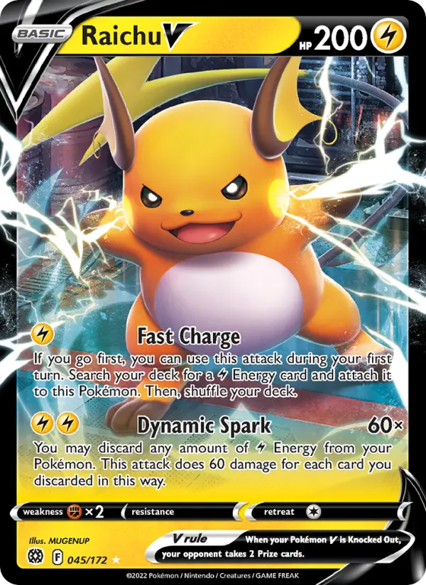 Raichu V 45 — Brilliant Stars 45, Holofoil finish