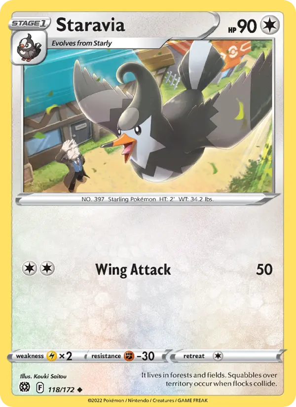 Staravia 118 card from Brilliant Stars