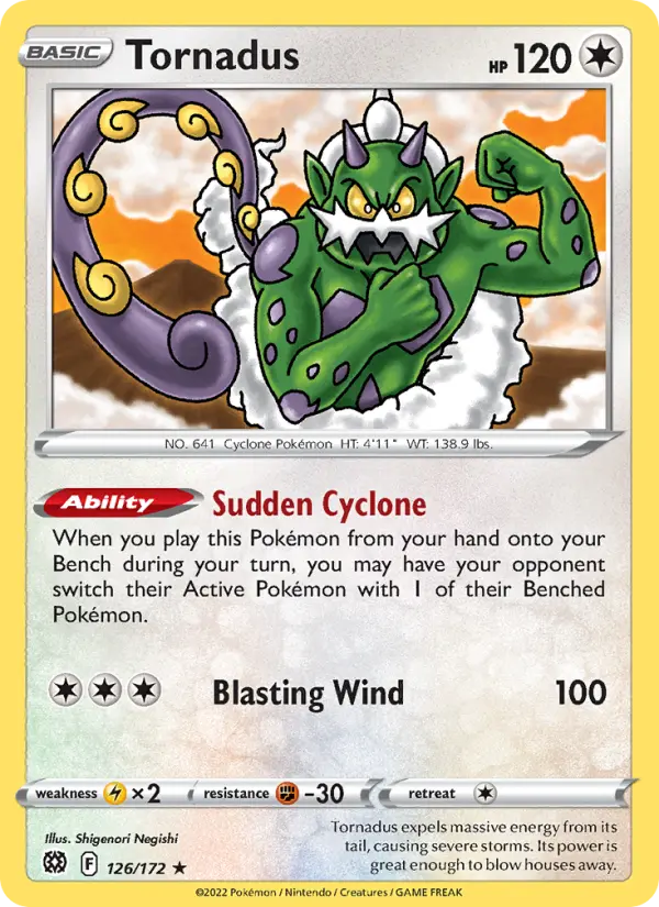 Tornadus 126 — Brilliant Stars 126, Normal finish