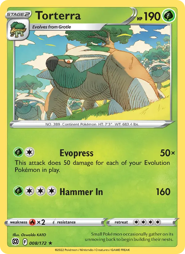 Torterra 8 — Brilliant Stars 8, Holofoil finish