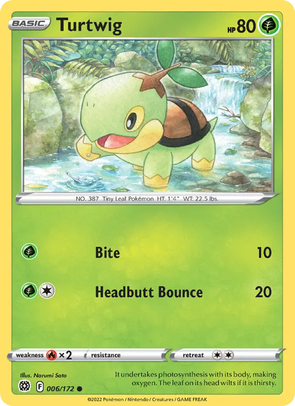 Turtwig 6 card from Brilliant Stars