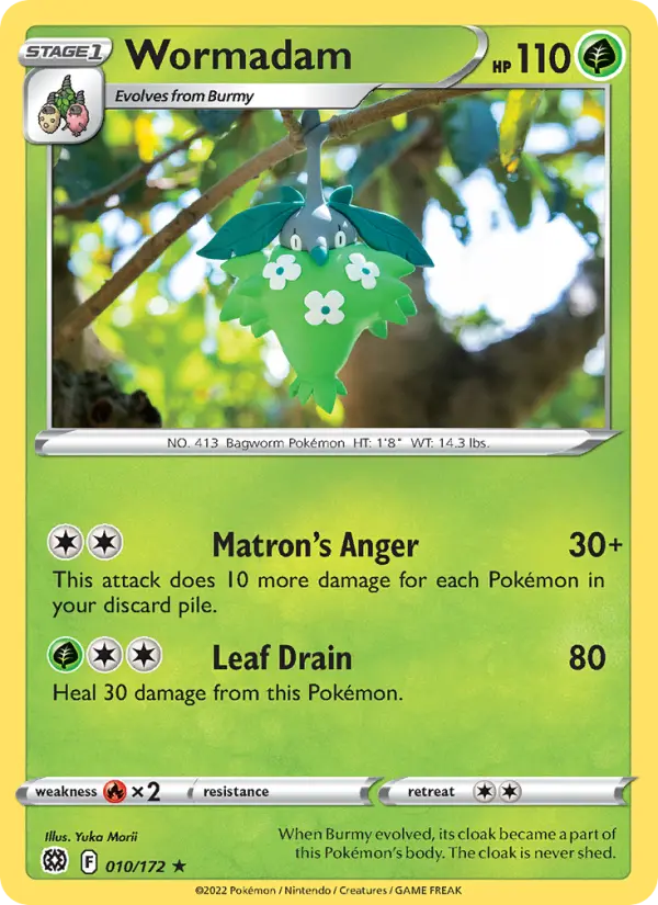 Wormadam 10 card from Brilliant Stars