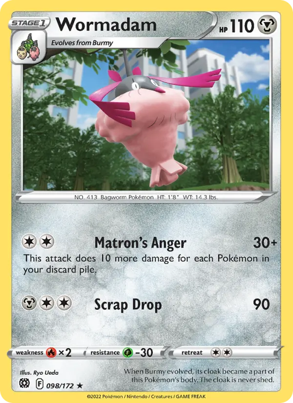 Wormadam 98 card from Brilliant Stars