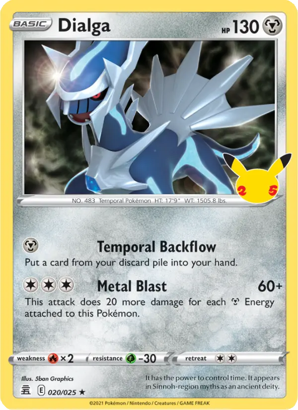 Dialga 20 card from Celebrations