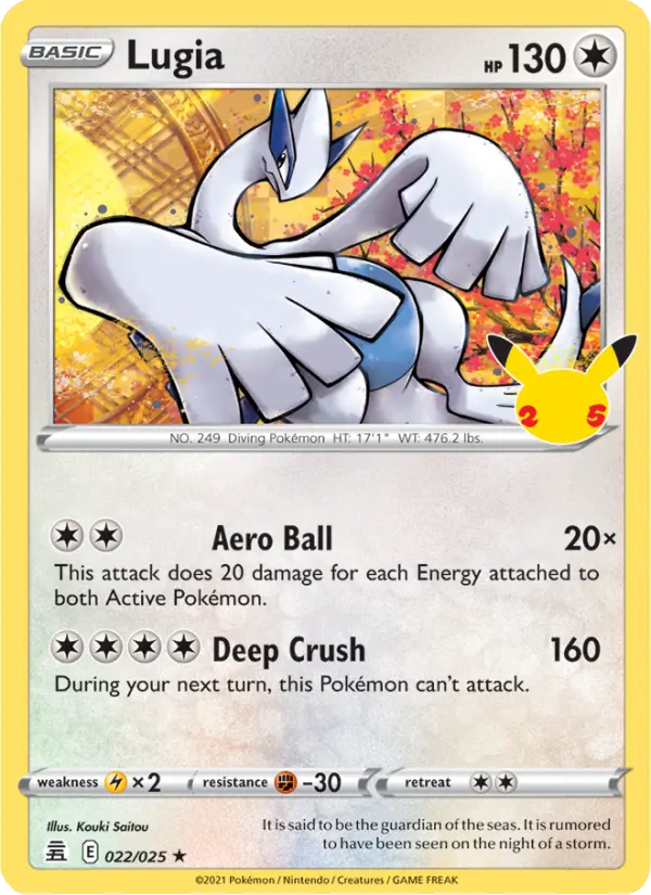 Lugia 22 — Celebrations 22, Holofoil finish