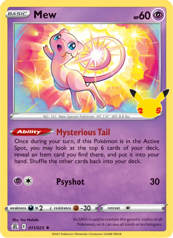 Mew 11 — Celebrations 11, Holofoil finish