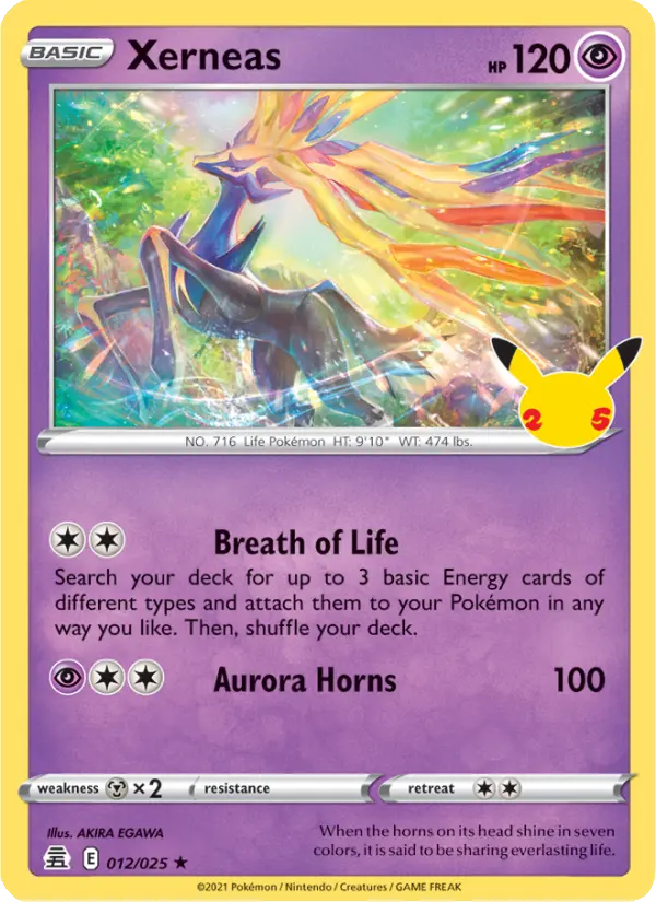 Xerneas 12 card from Celebrations