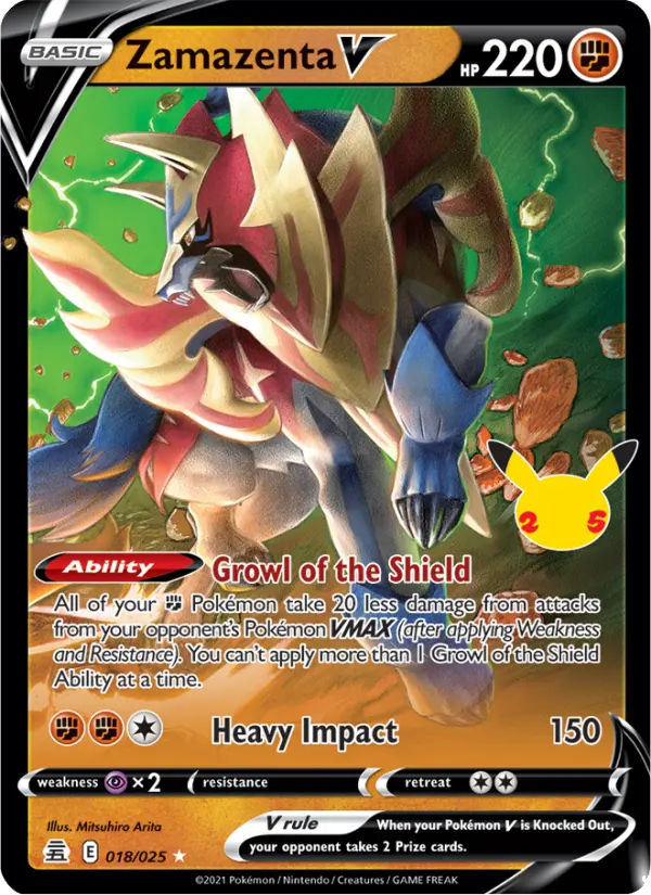Zamazenta V 18 card from Celebrations